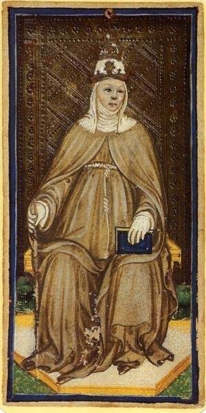 The High Priestess Meaning La Papessa in the Visconti-Sforza Tarot