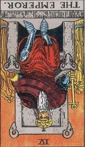 The Emperor Tarot Card: What It Means for You The reversed position of the Emperor tarot card representing a different interpretation.