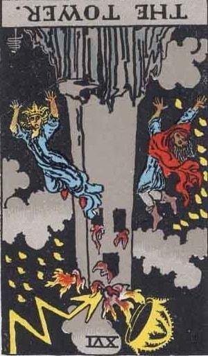 The Tower Tarot Card Reversed