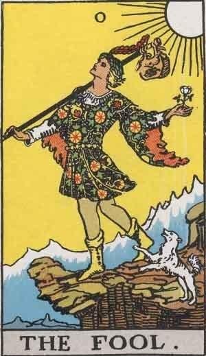 The Fool Tarot Card Meaning Symbolism of the Fool tarot card, highlighting its elements.