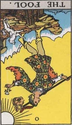 The Fool Tarot Card Meaning The reversed meaning of the Fool tarot card, illustrating its implications.